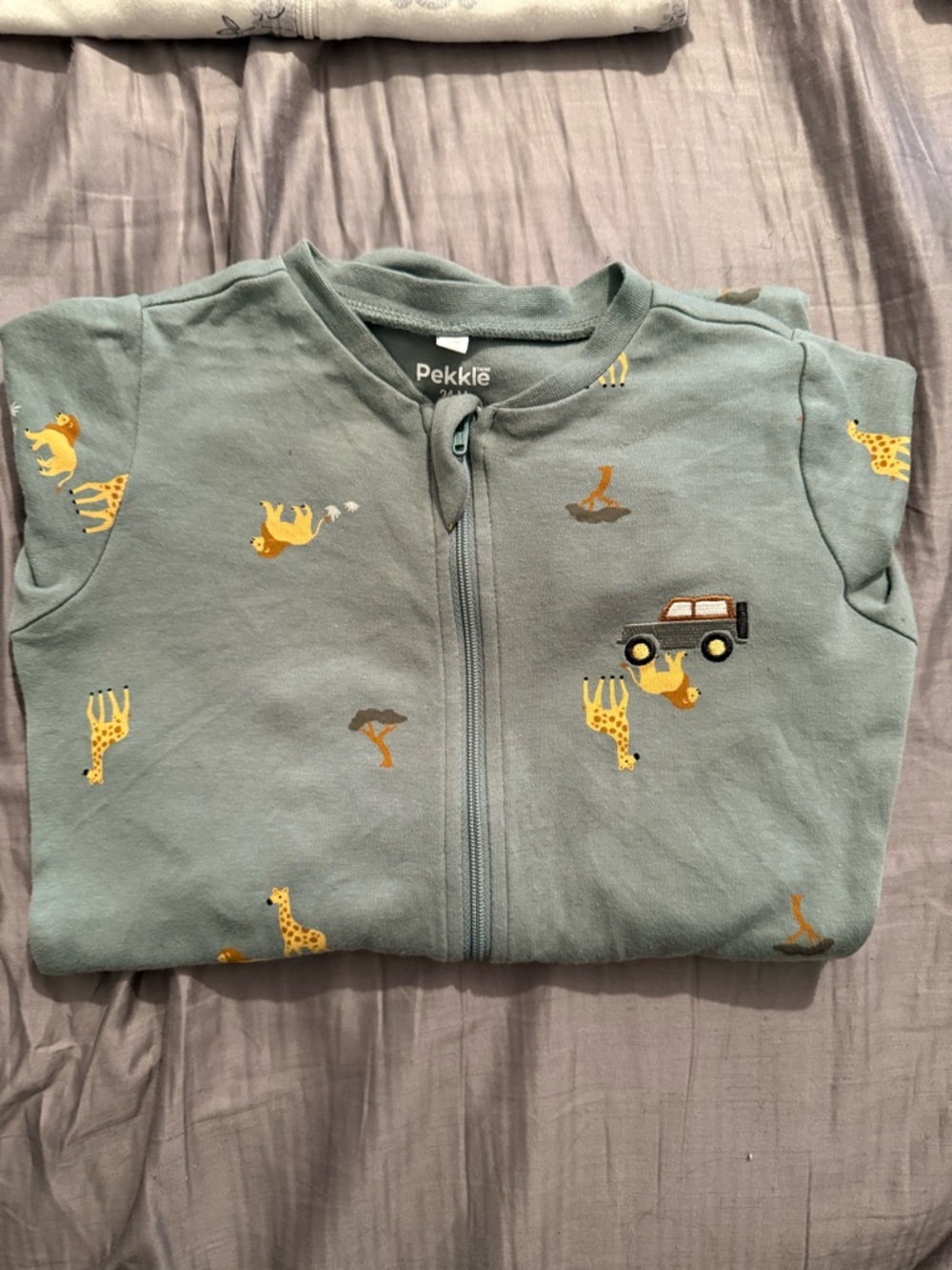 Pekkle Blue Safari Print Kids Pajamas